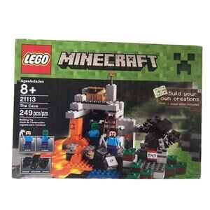 Lego Minecraft The Cave 21113 New in Damaged Box. Retired Set